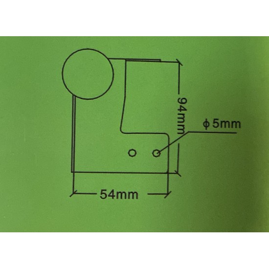 Esquinero tipo bola con clamp 94mm